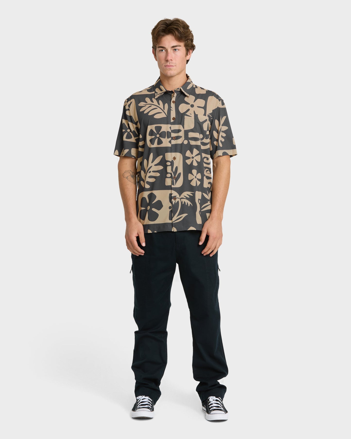 Waterman Dunes Shirt - Phantom Phantom Quick Silver