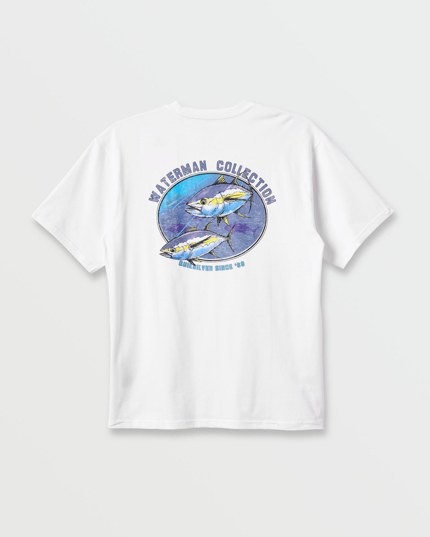 Waterman Double Ahi Classic T-shirt - White White Quick Silver