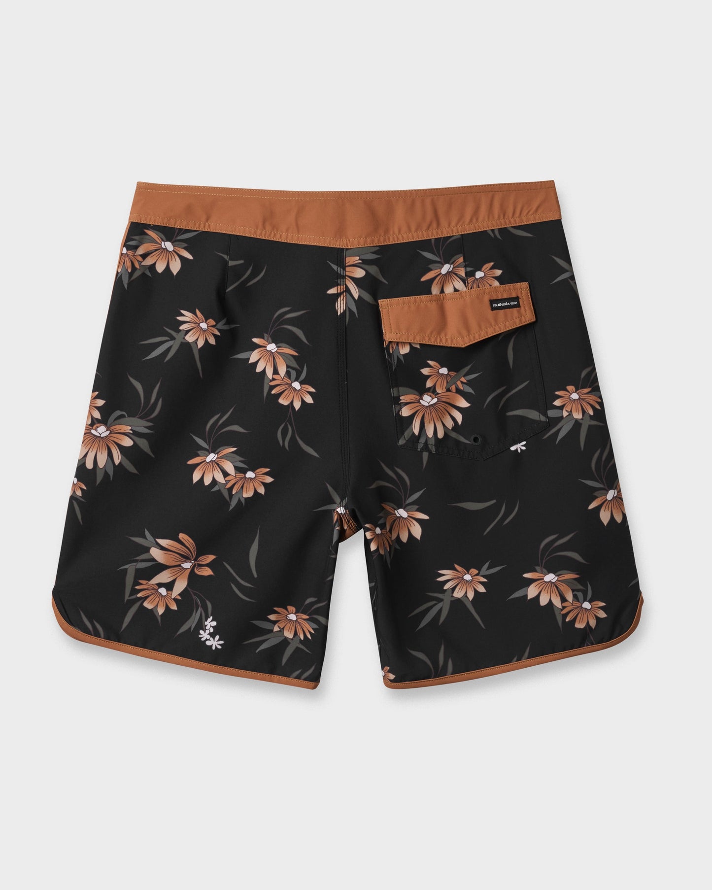 Surfsilk Costal Flora 19" Boardshorts - Black Black Quick Silver