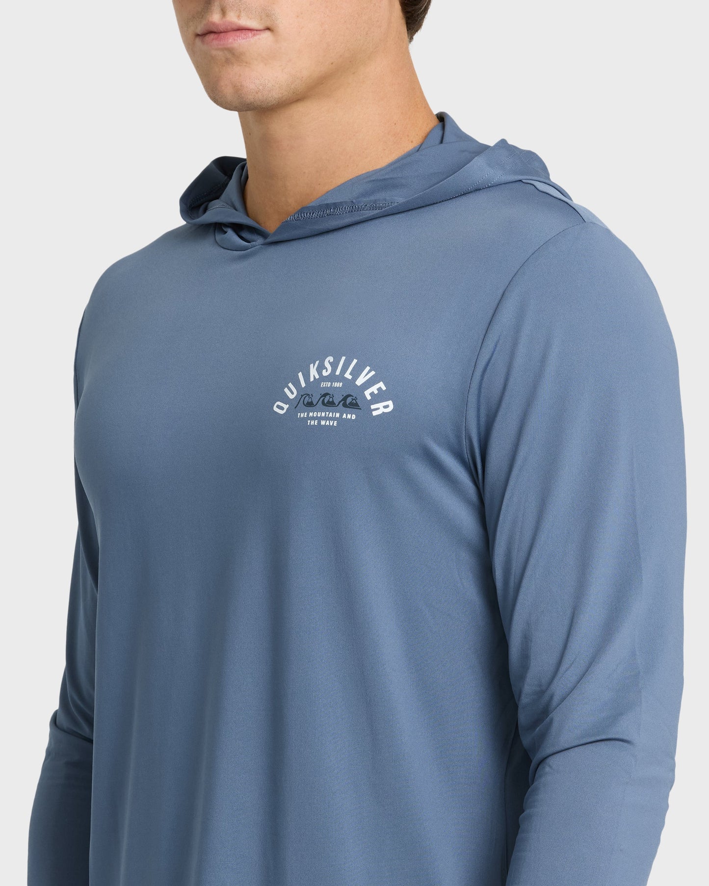 Lookup Long Sleeve Sun Hooded Rashguard - Seaport Seaport Quick Silver