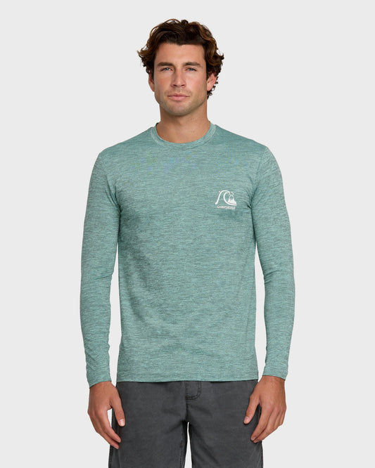 DNA Logo Surf Long Sleeve Surf Tee - Jade Heather Jade Heather Quick Silver