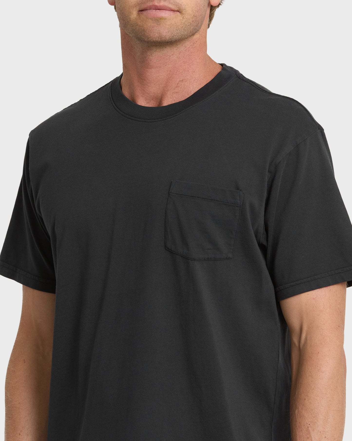 Saltwater Pocket Tee - Black Black Quick Silver
