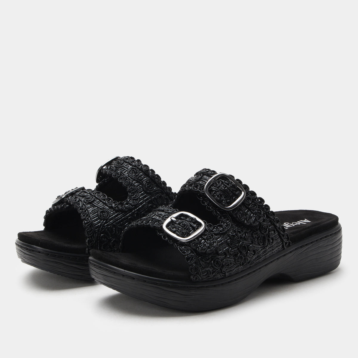 fancy black sandal,36