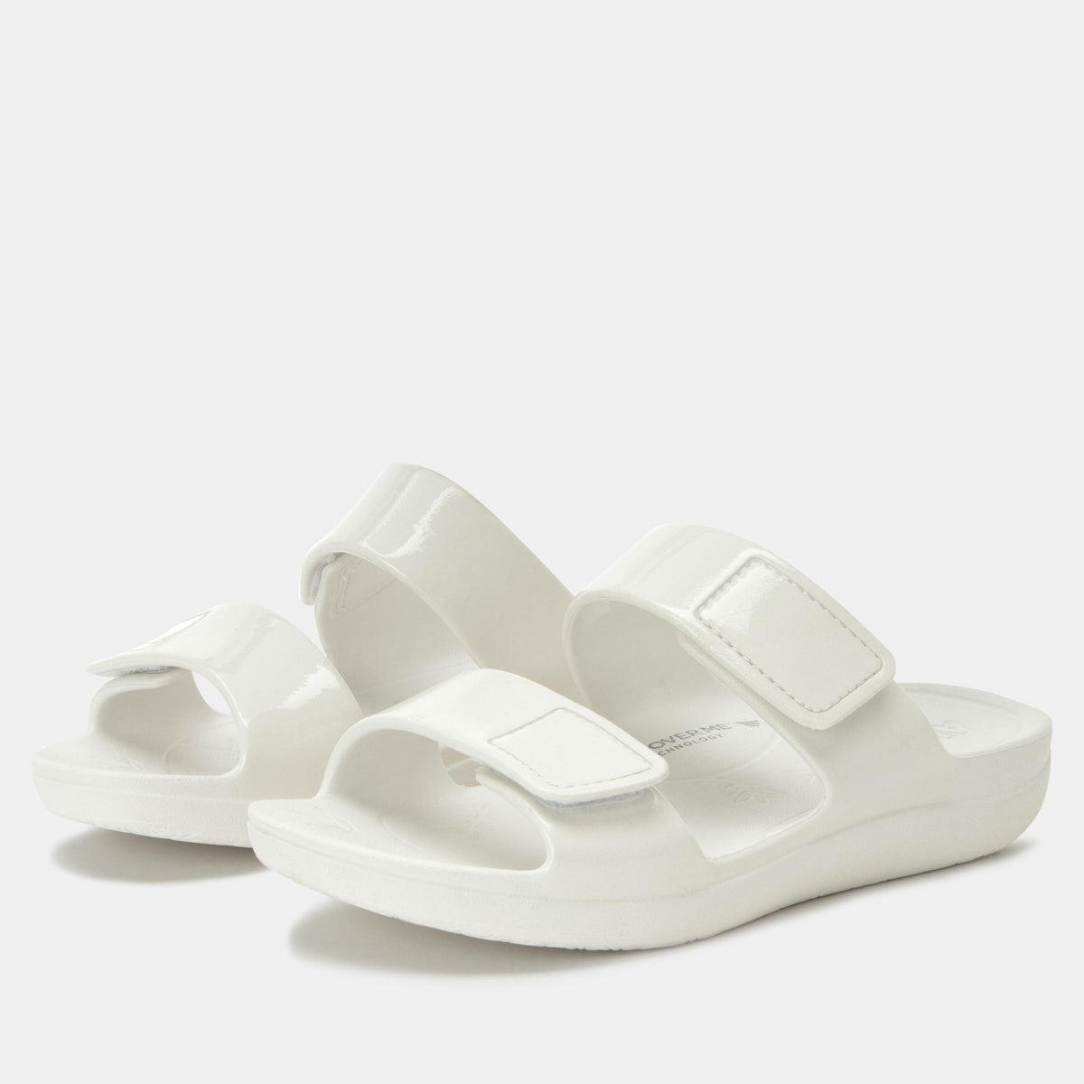 white gloss sandal,36