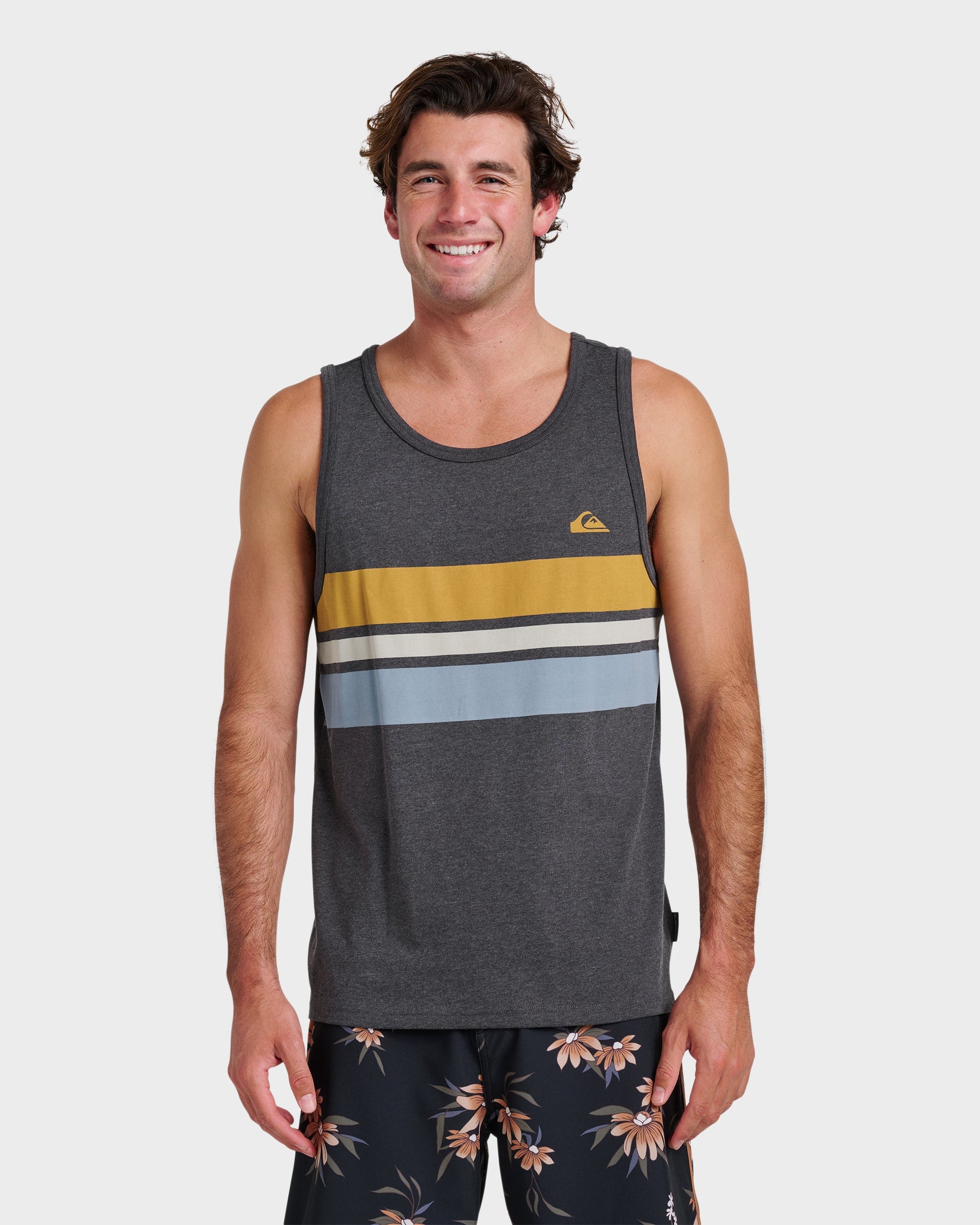 Og Stripe Tank - Charcoal Heather Charcoal Heather Quick Silver