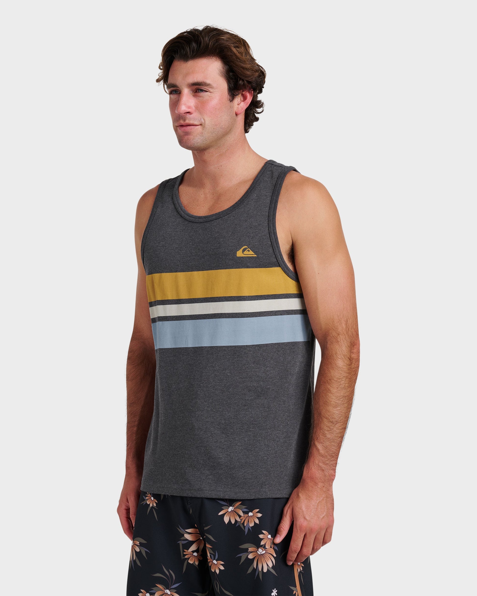 Og Stripe Tank - Charcoal Heather Charcoal Heather Quick Silver