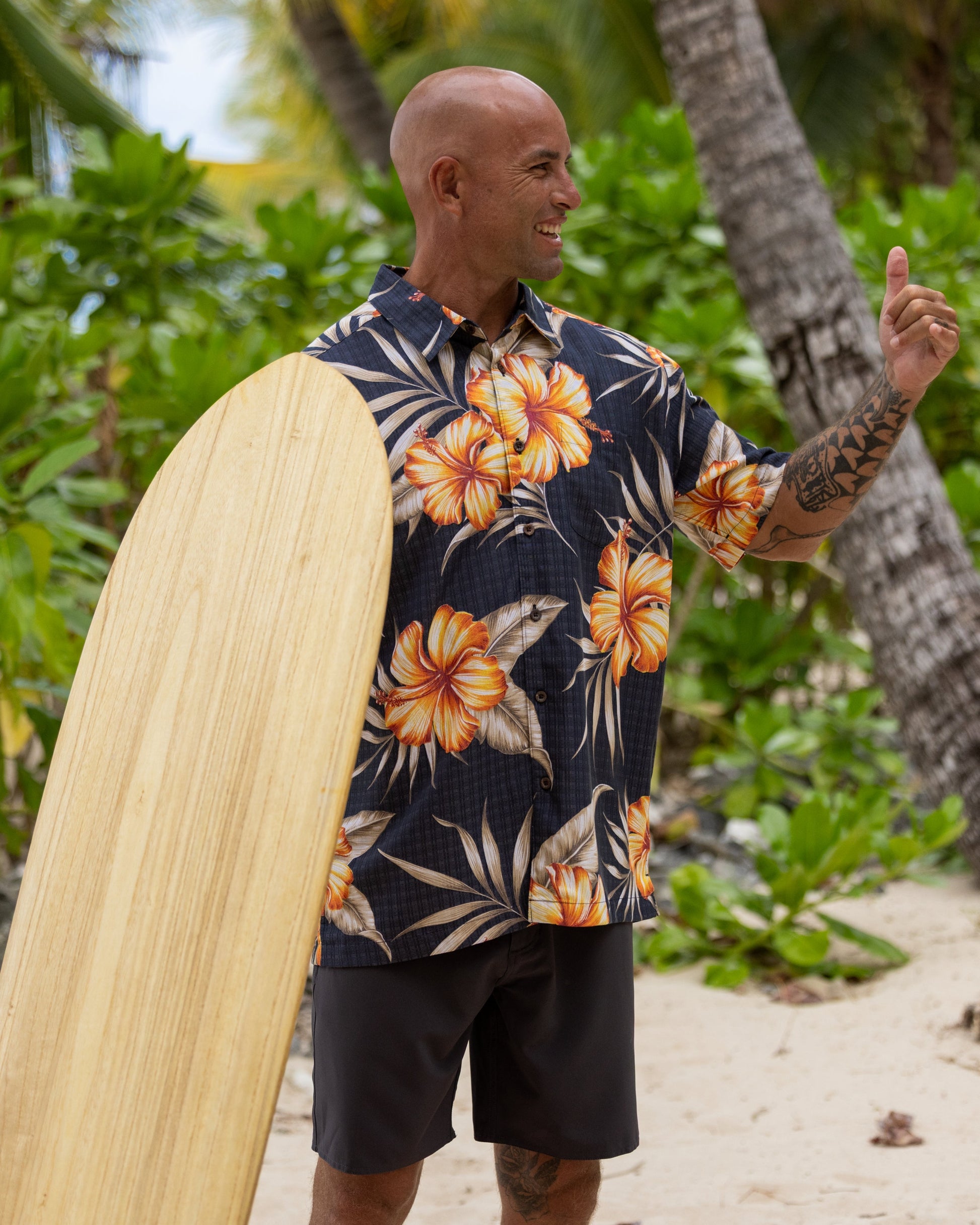 Waterman Tropical Dream Shirt - Black Black Quick Silver