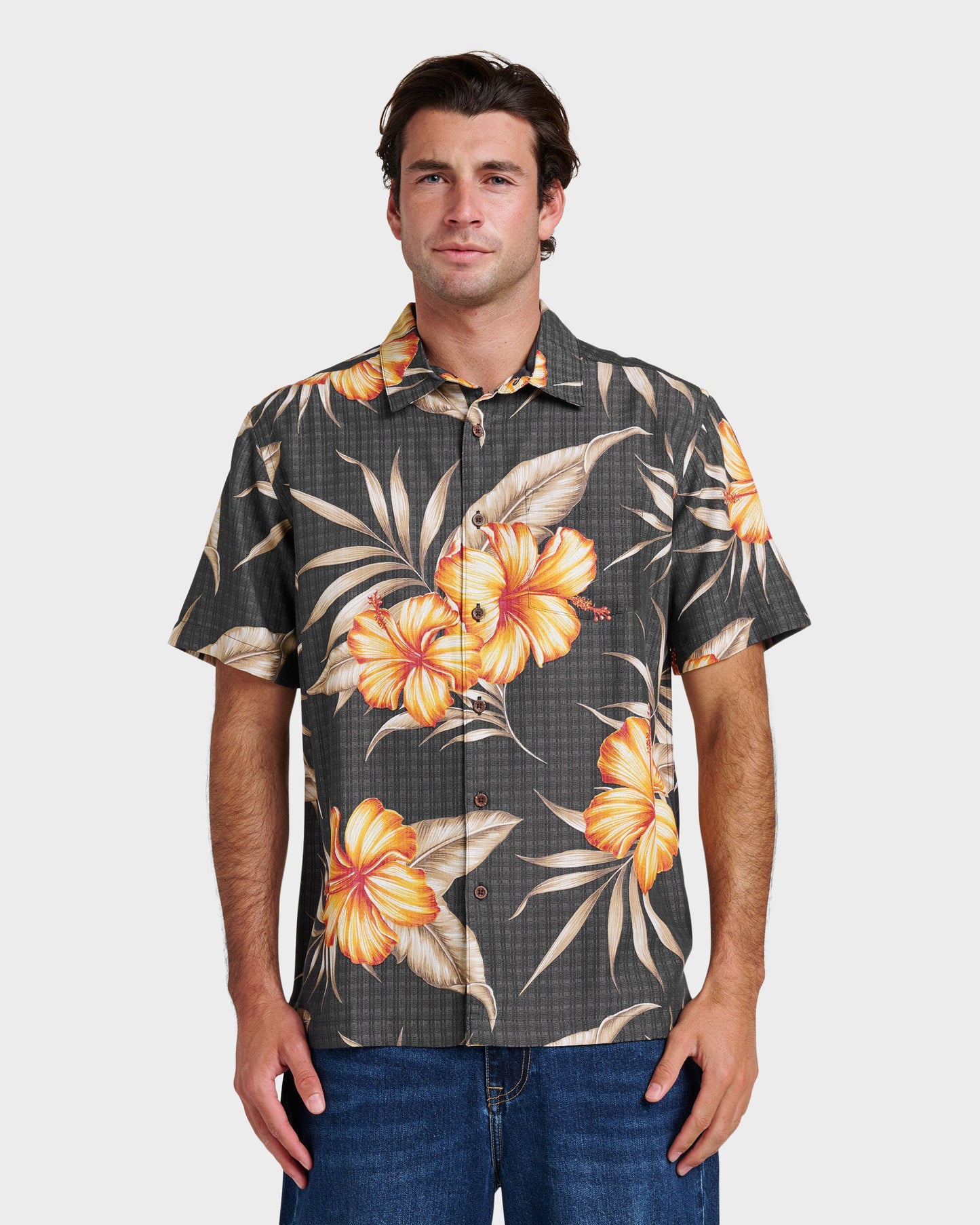 Waterman Tropical Dream Shirt - Black Black Quick Silver