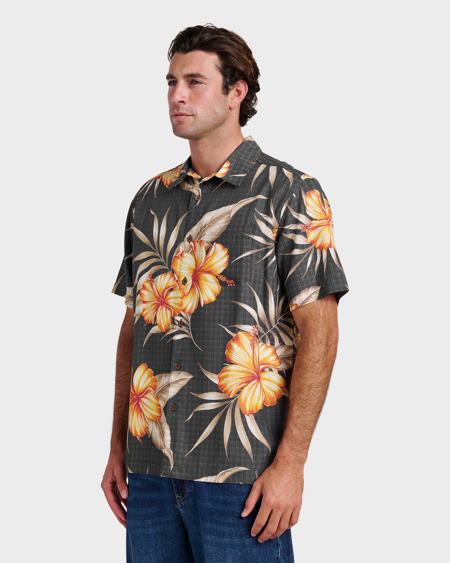 Waterman Tropical Dream Shirt - Black Black Quick Silver