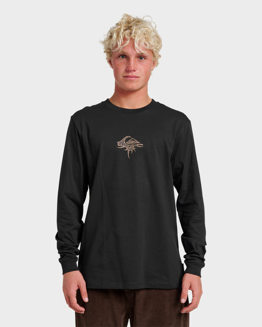 Three Piece Long Sleeve T-shirt - Black Black Quick Silver