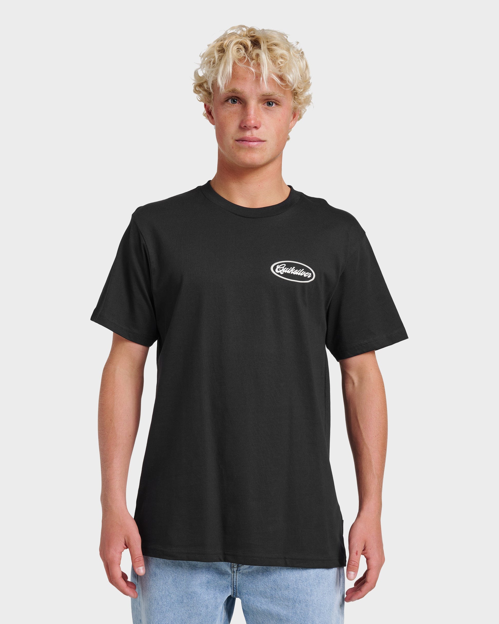 Mechanics Script Classic T-shirt - Black Black Quick Silver