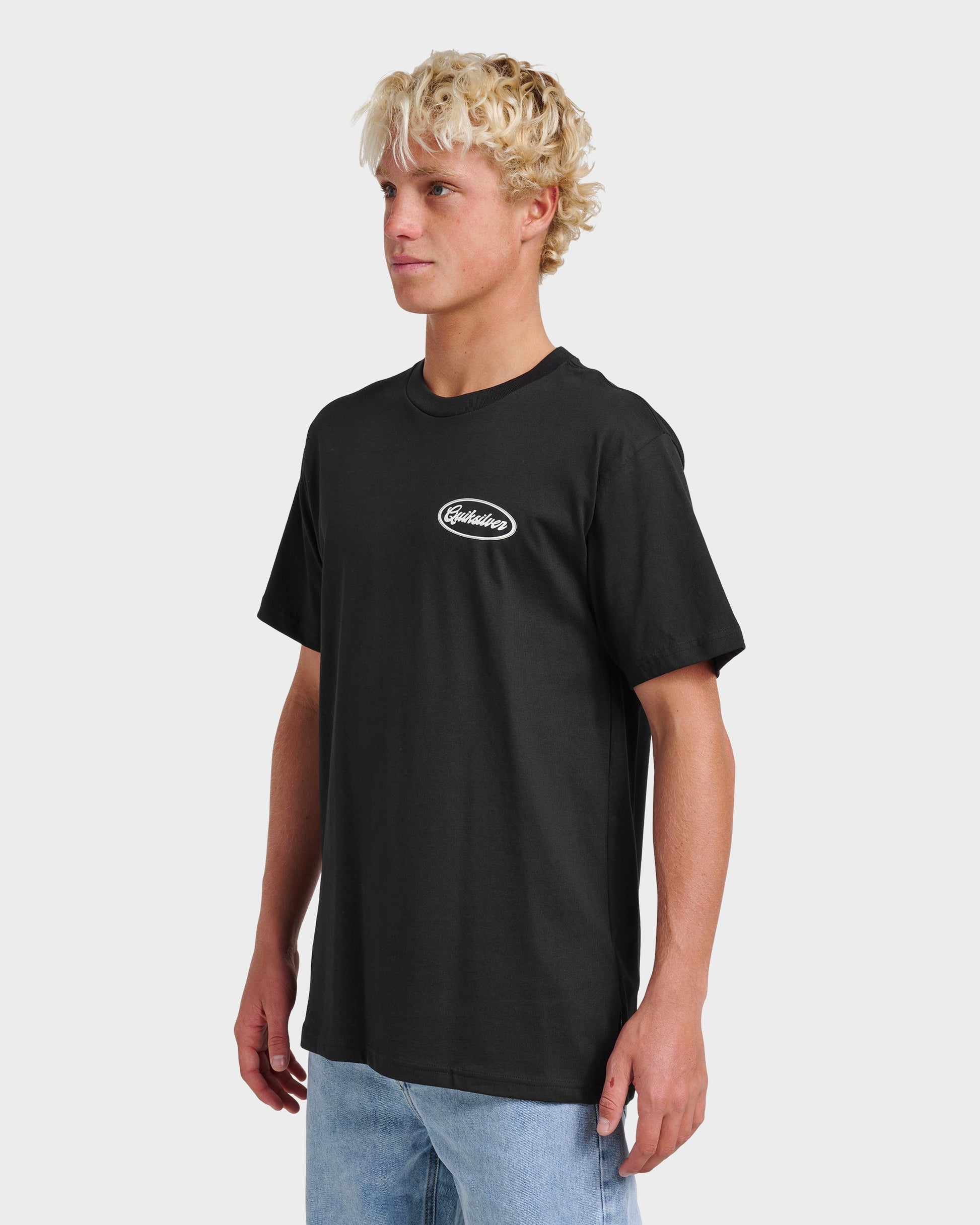 Mechanics Script Classic T-shirt - Black Black Quick Silver