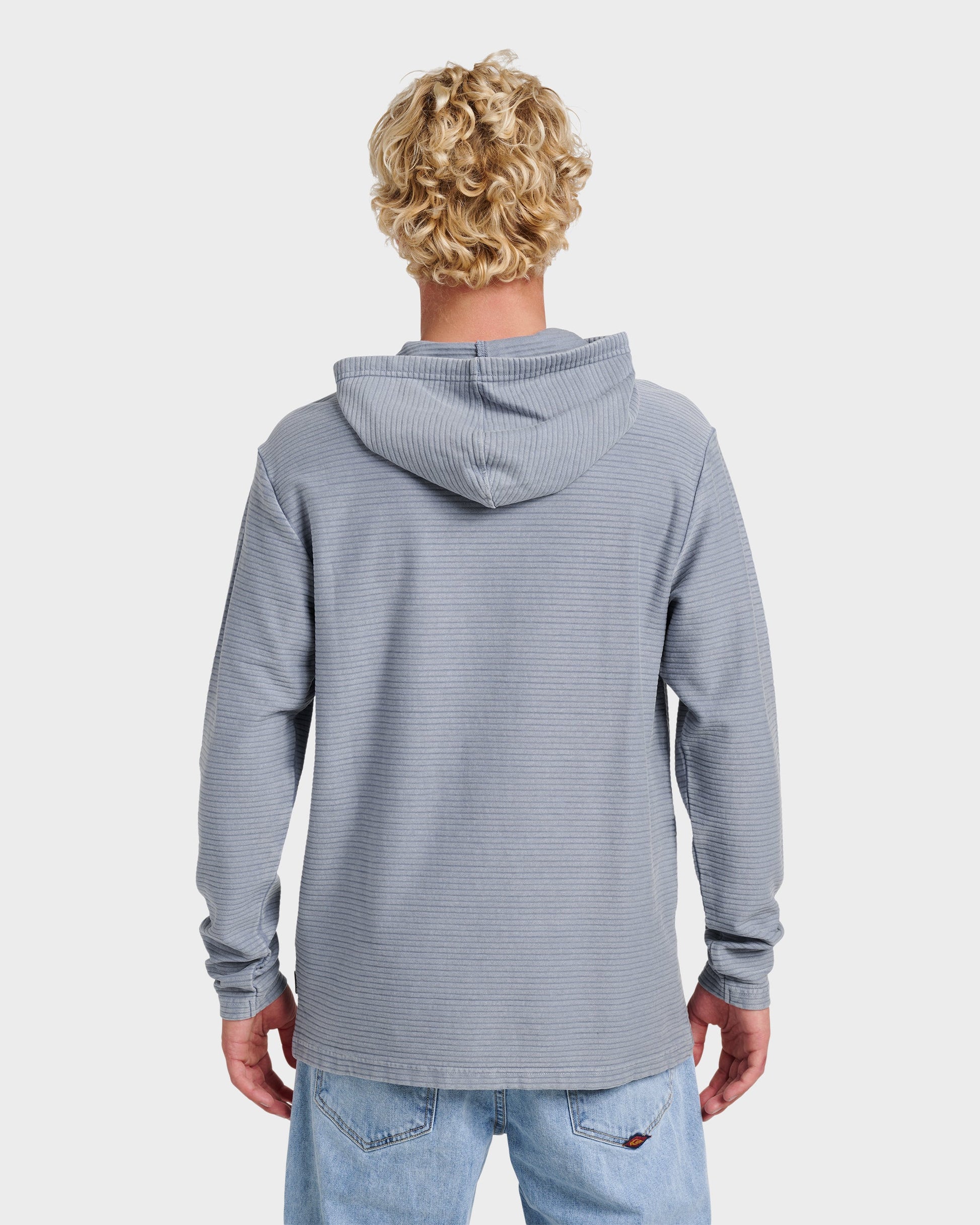 Alamitos Long Sleeve Hooded Top - China Blue China Blue Quick Silver