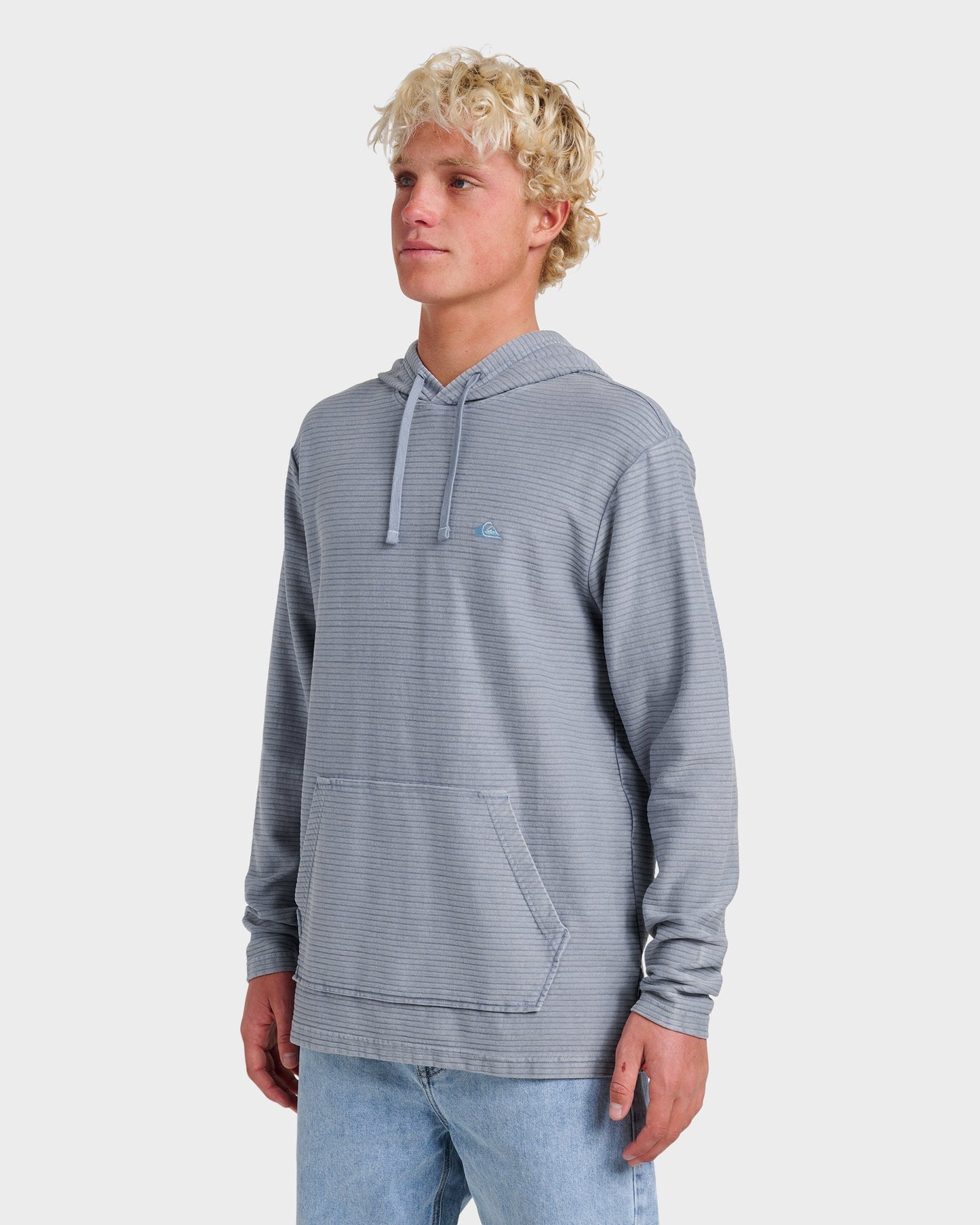 Alamitos Long Sleeve Hooded Top - China Blue China Blue Quick Silver
