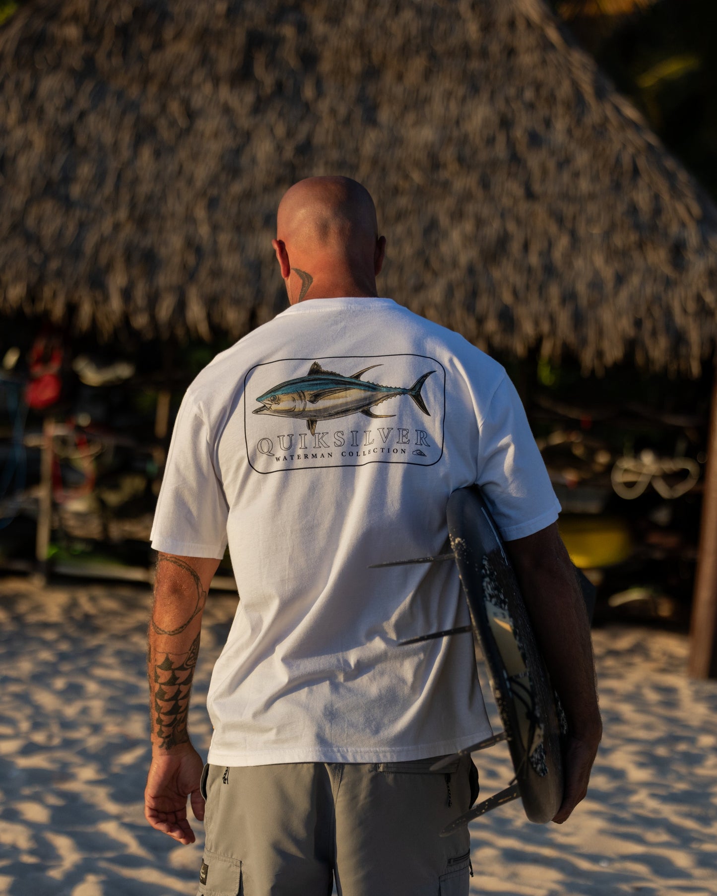 Waterman Yellowfinner Classic T-shirt - White White Quick Silver