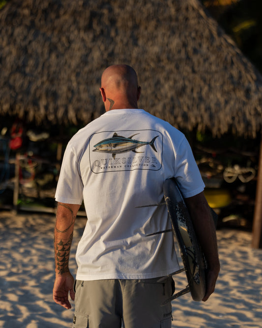 Waterman Yellowfinner Classic T-shirt - White White Quick Silver