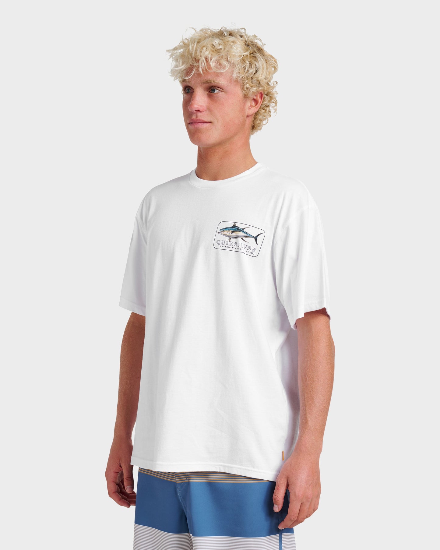 Waterman Yellowfinner Classic T-shirt - White White Quick Silver