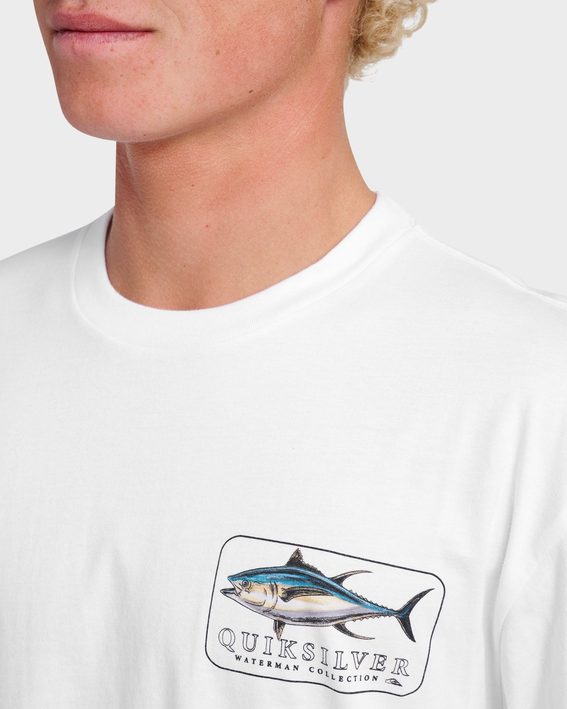Waterman Yellowfinner Classic T-shirt - White White Quick Silver