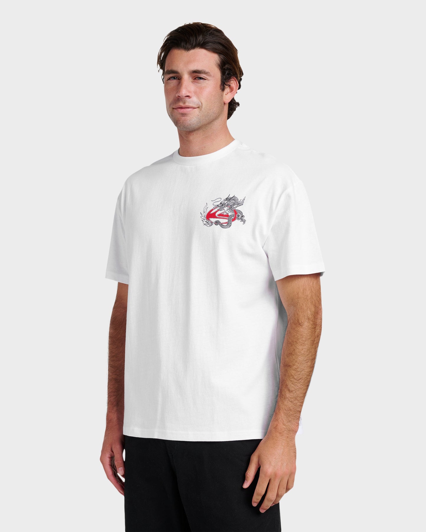 Dragon Master Heavy Weight T-shirt - White White Quick Silver