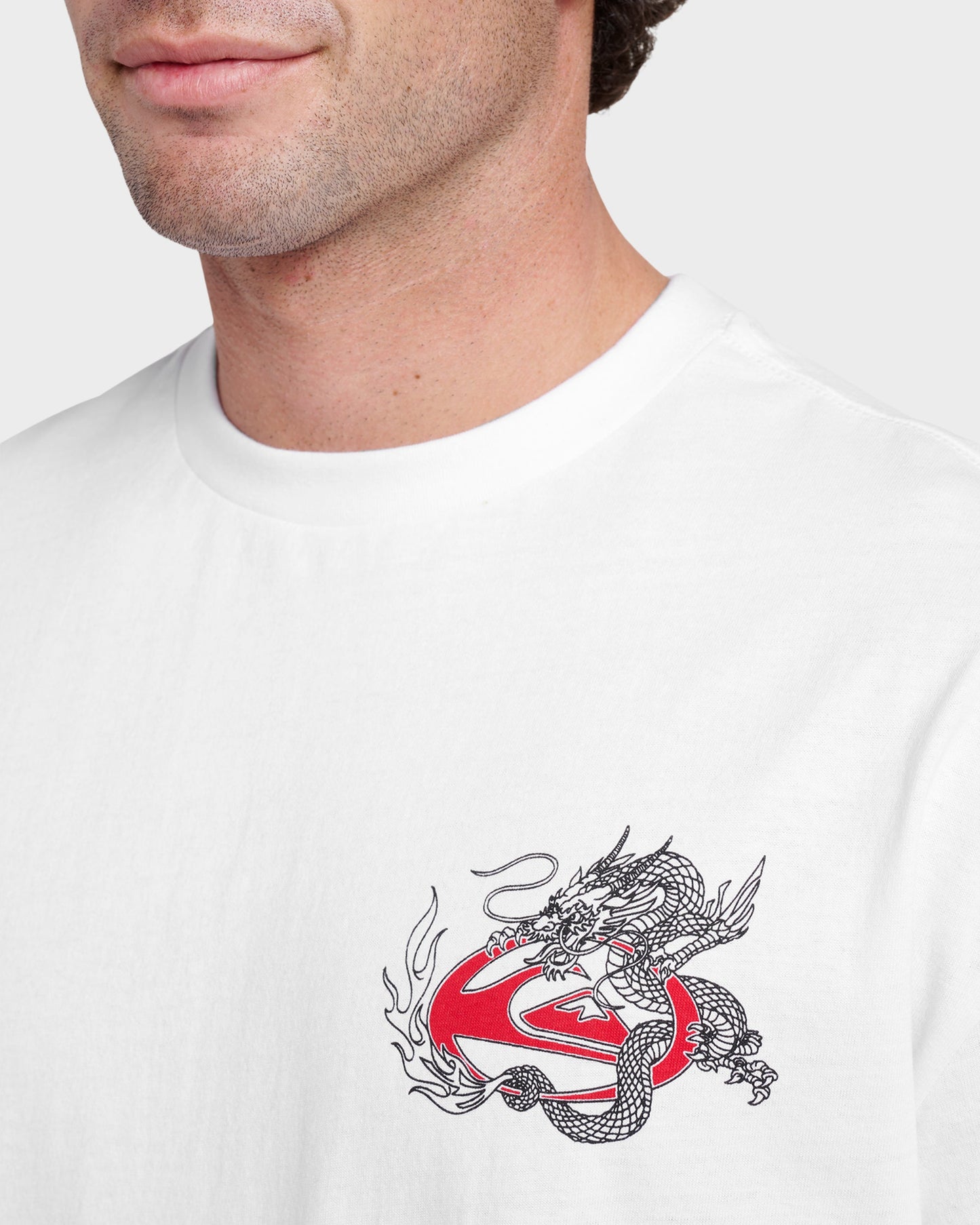 Dragon Master Heavy Weight T-shirt - White White Quick Silver
