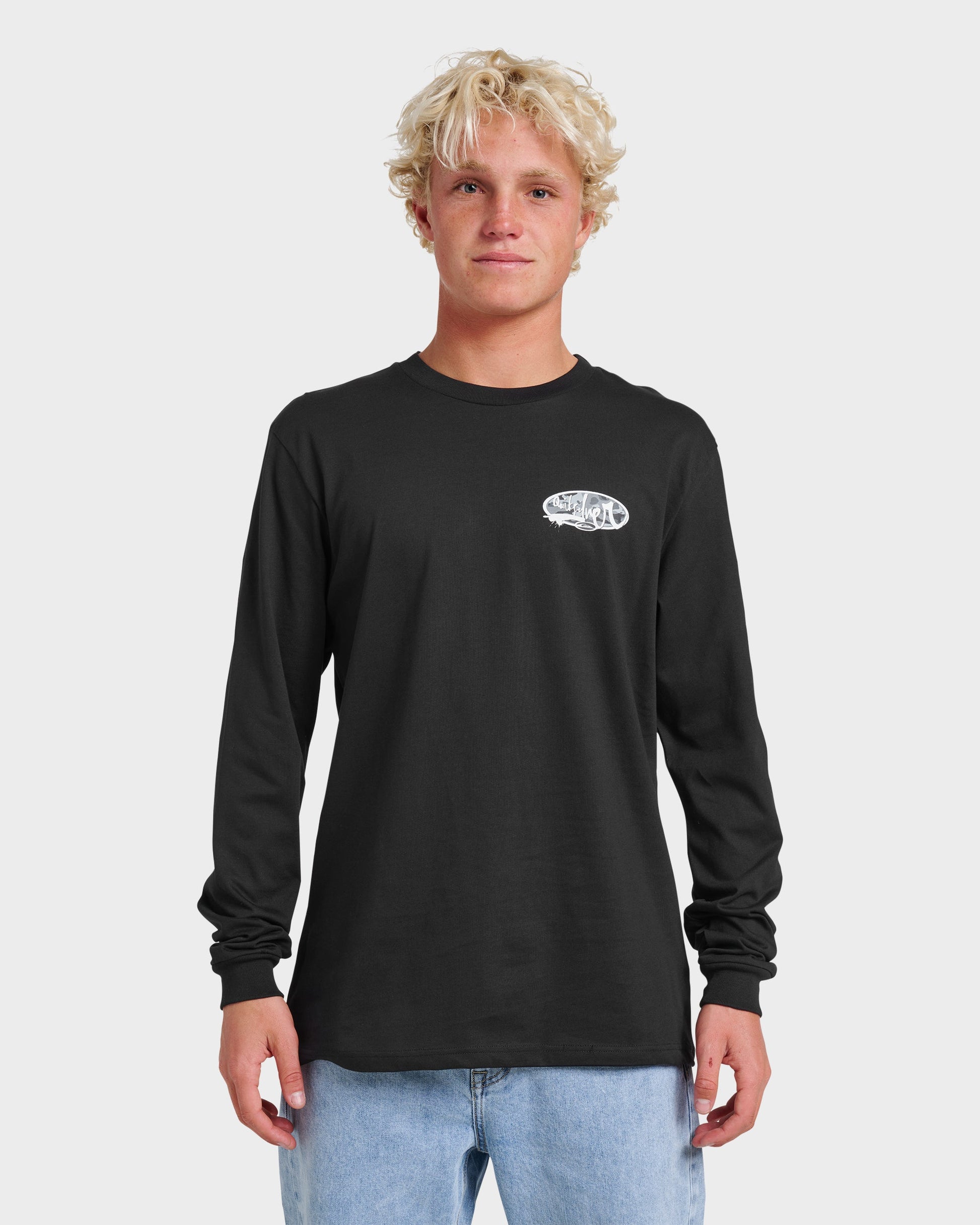 Impaired Camo Long Sleeve T-shirt - Black Black Quick Silver