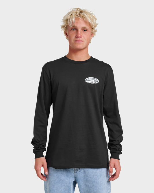Impaired Camo Long Sleeve T-shirt - Black Black Quick Silver