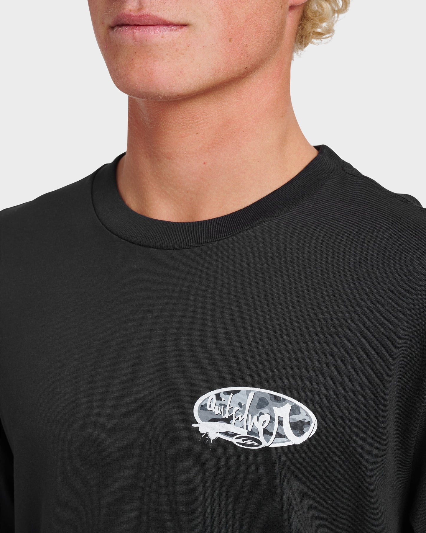 Impaired Camo Long Sleeve T-shirt - Black Black Quick Silver