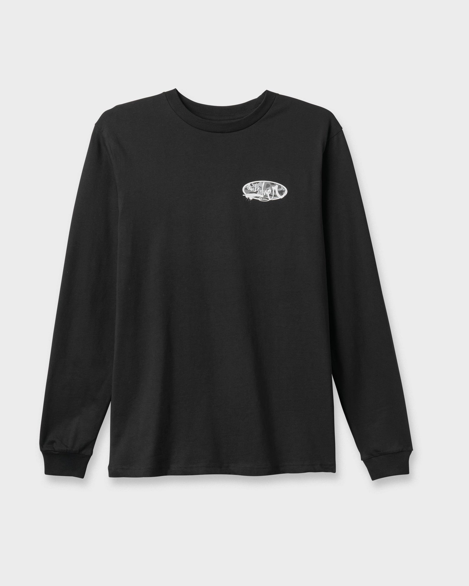 Impaired Camo Long Sleeve T-shirt - Black Black Quick Silver