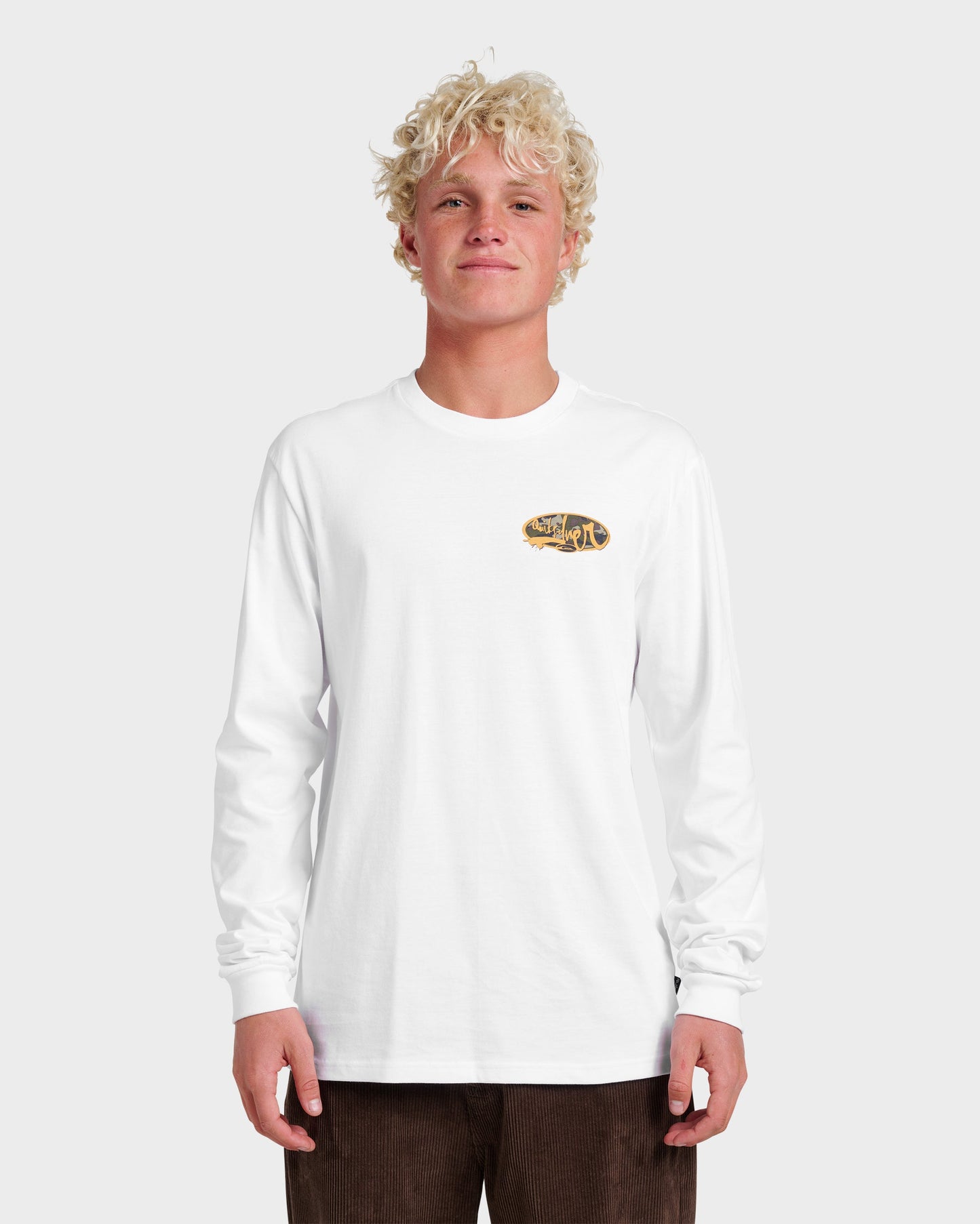 Impaired Camo Long Sleeve T-shirt - White White Quick Silver