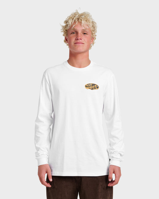 Impaired Camo Long Sleeve T-shirt - White White Quick Silver