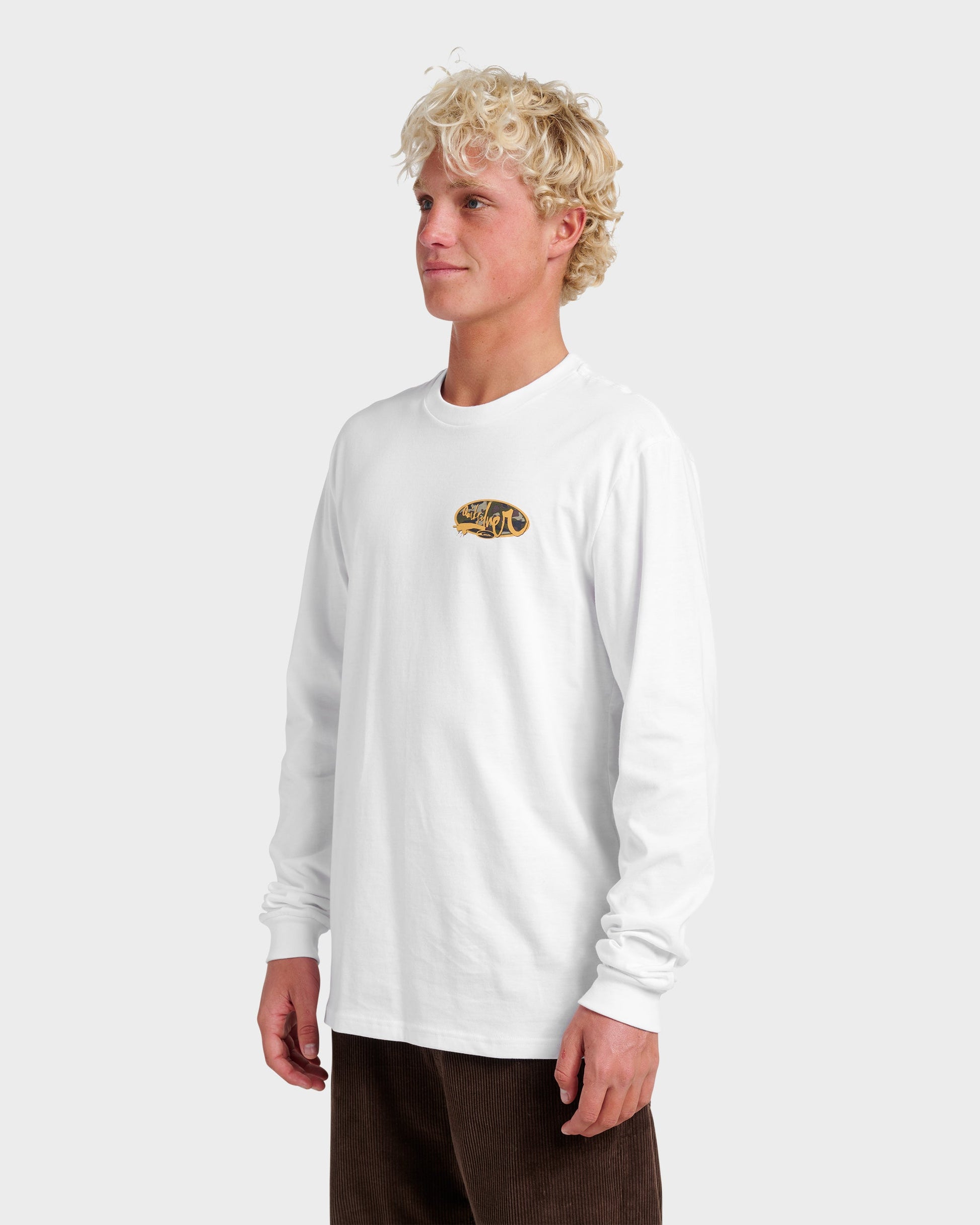 Impaired Camo Long Sleeve T-shirt - White White Quick Silver