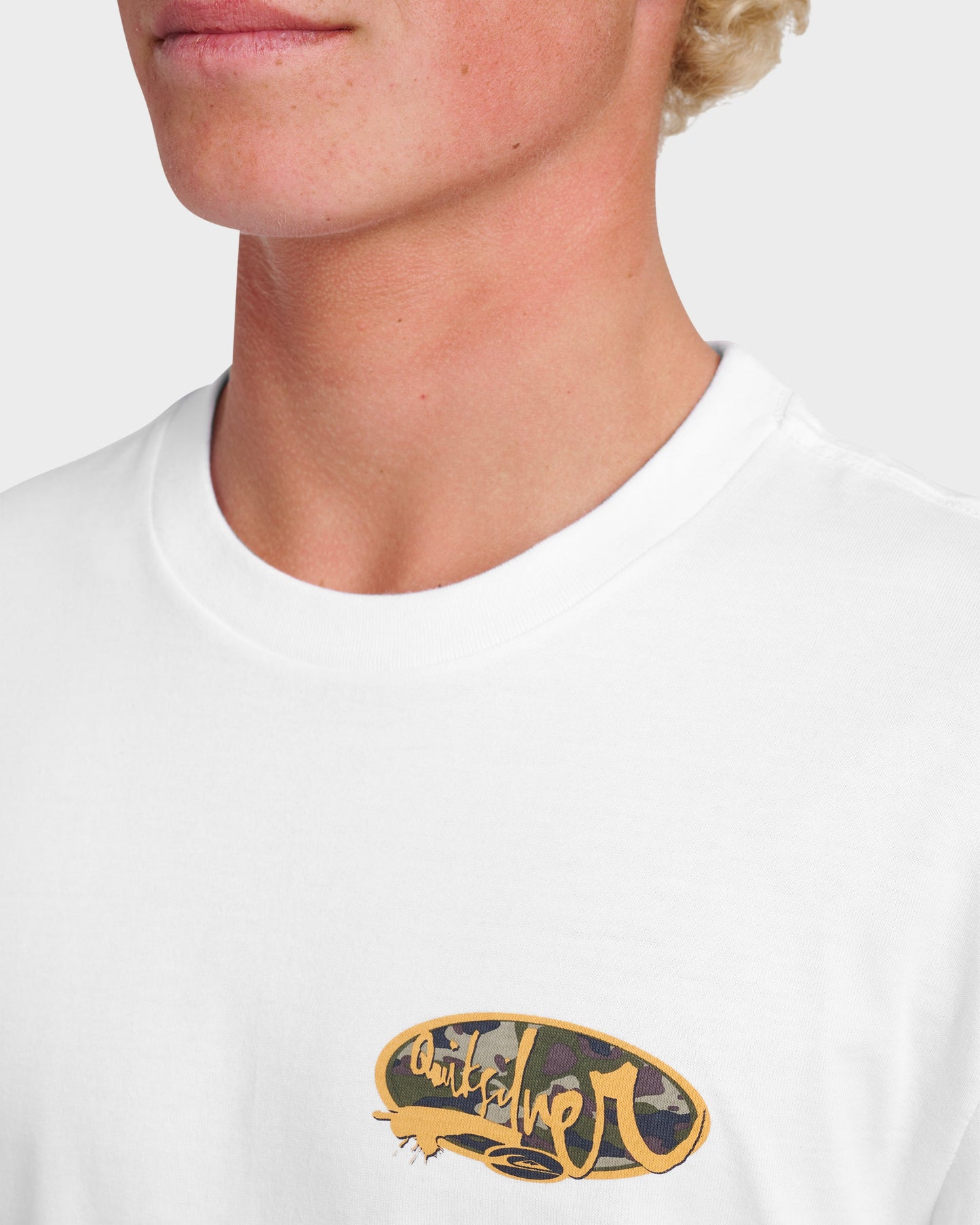 Impaired Camo Long Sleeve T-shirt - White White Quick Silver
