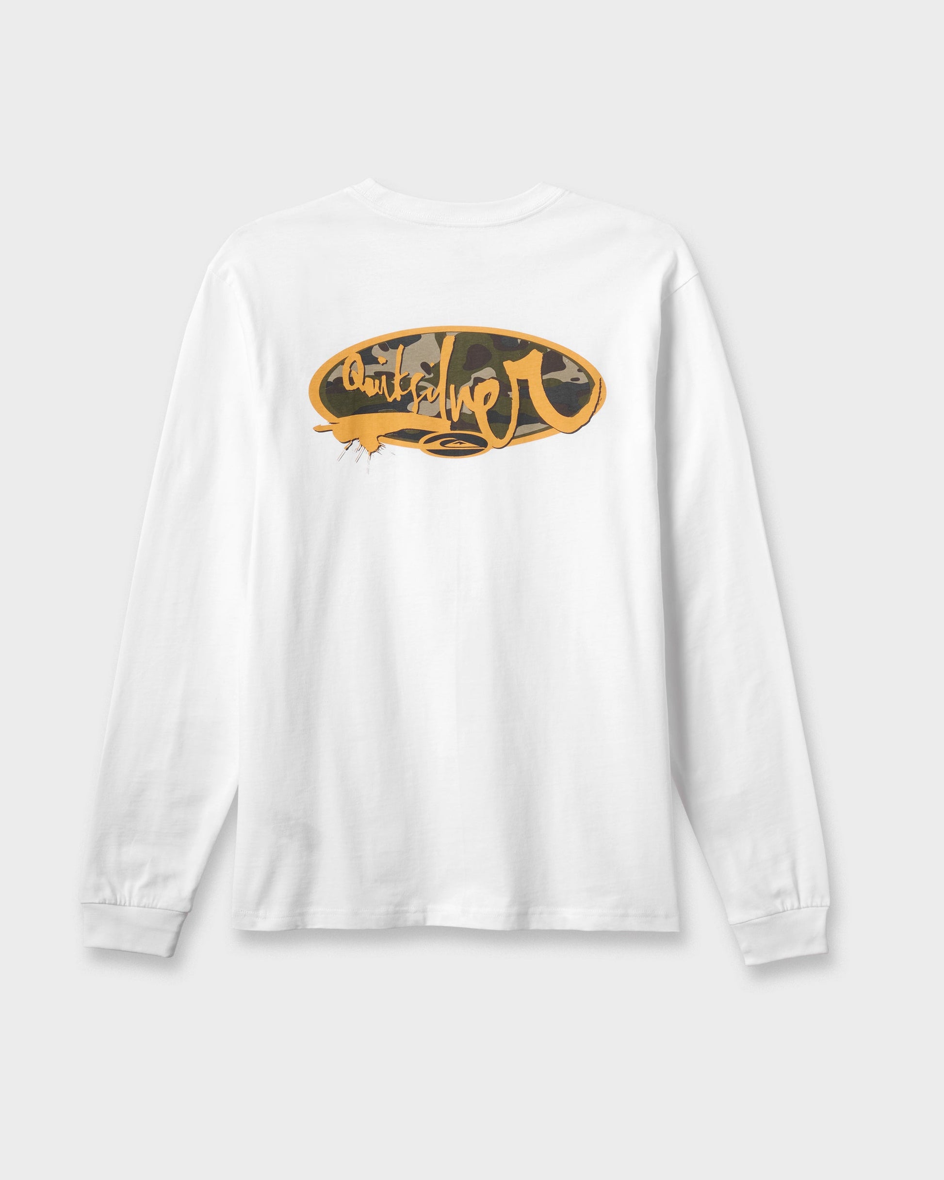 Impaired Camo Long Sleeve T-shirt - White White Quick Silver