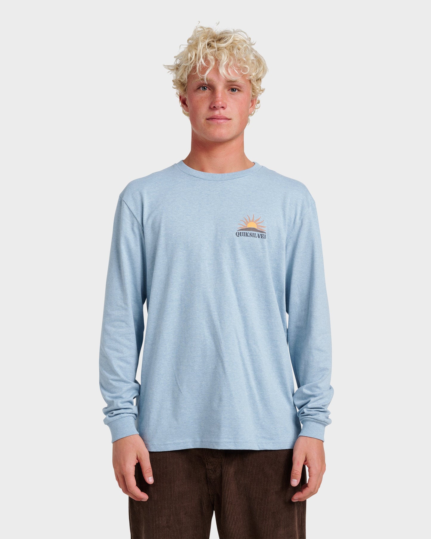 Dawn Patrol Long Sleeve T-shirt - Ashley Blue Heather Ashley Blue Heather Quick Silver