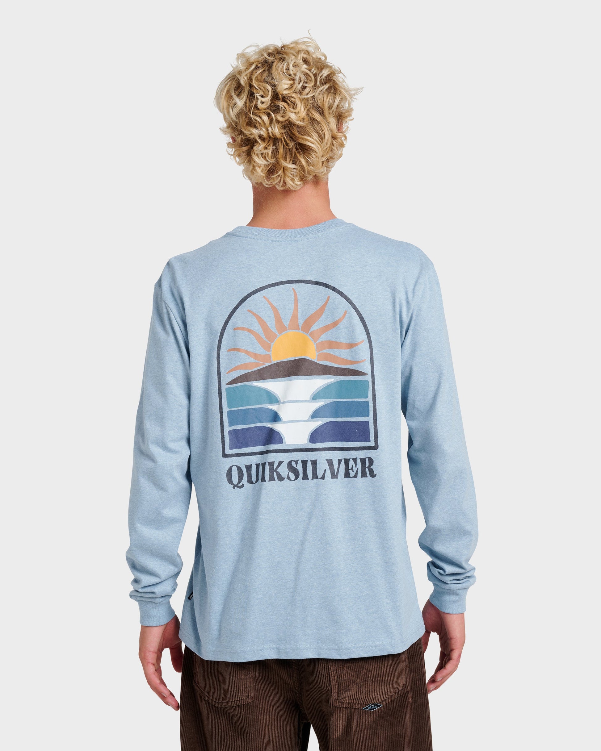 Dawn Patrol Long Sleeve T-shirt - Ashley Blue Heather Ashley Blue Heather Quick Silver