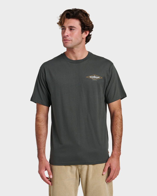 Waterman Diamond Classic T-shirt - Phantom Phantom Quick Silver