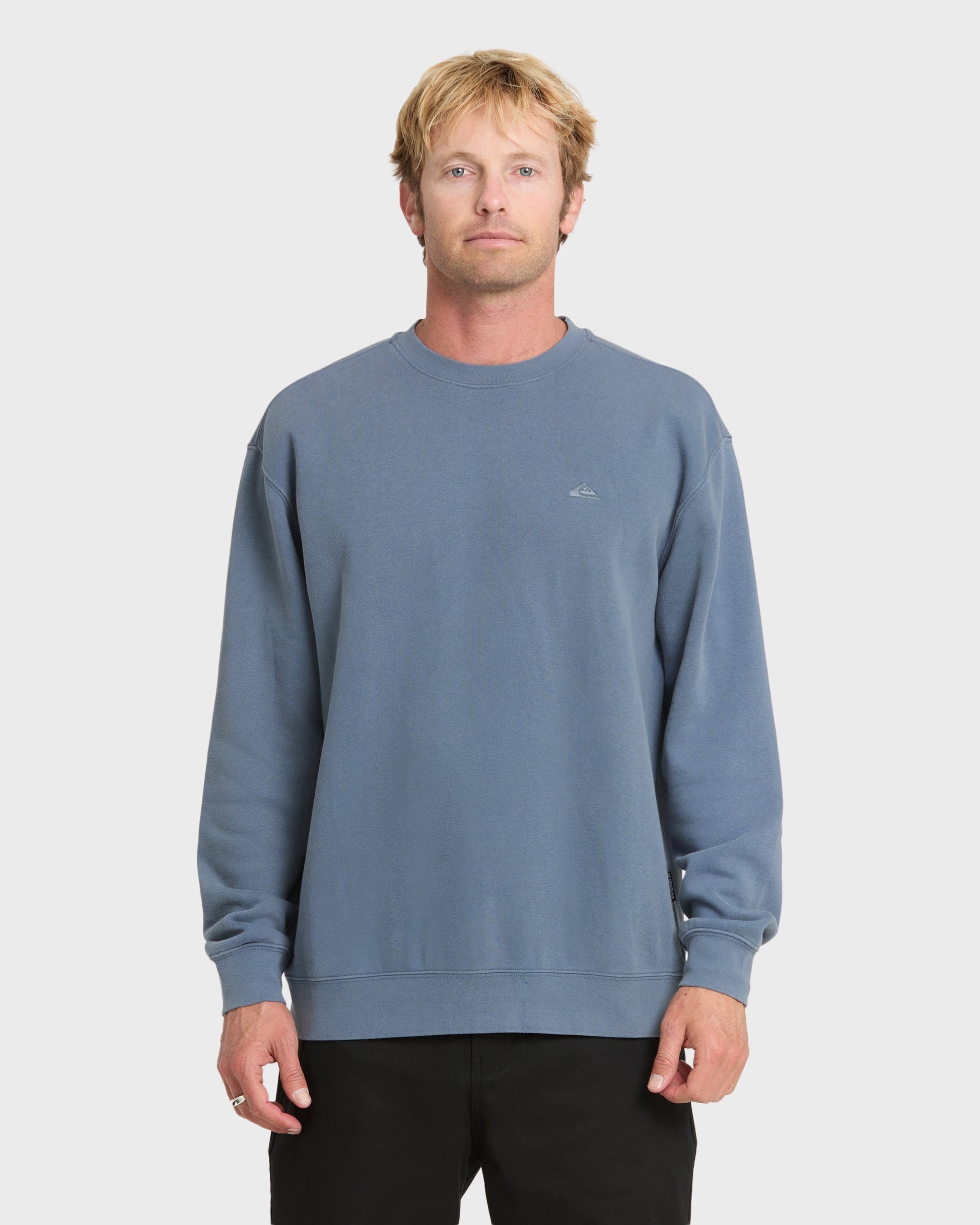 Saltwater Crewneck Sweatshirt - China Blue China Blue Quick Silver
