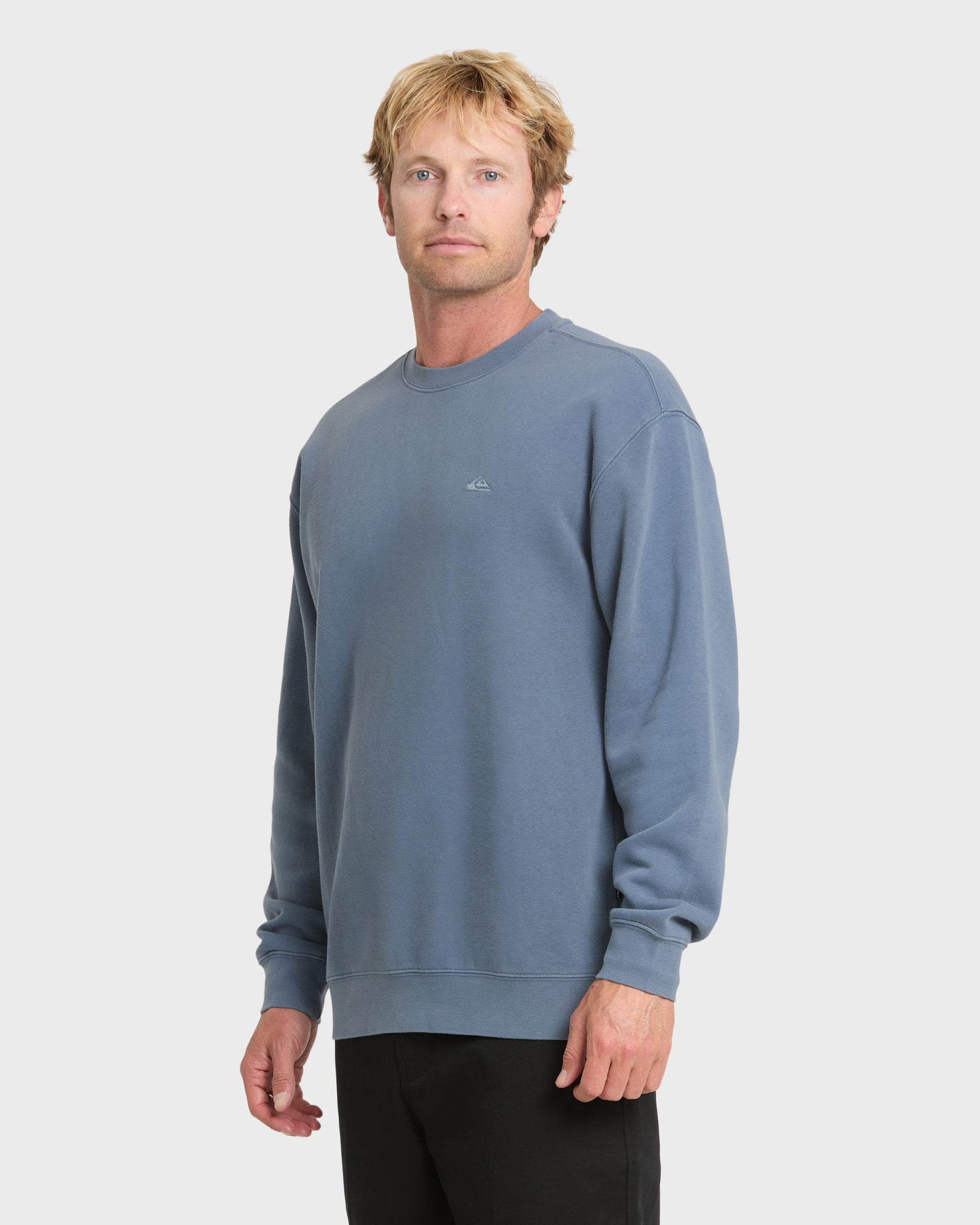 Saltwater Crewneck Sweatshirt - China Blue China Blue Quick Silver