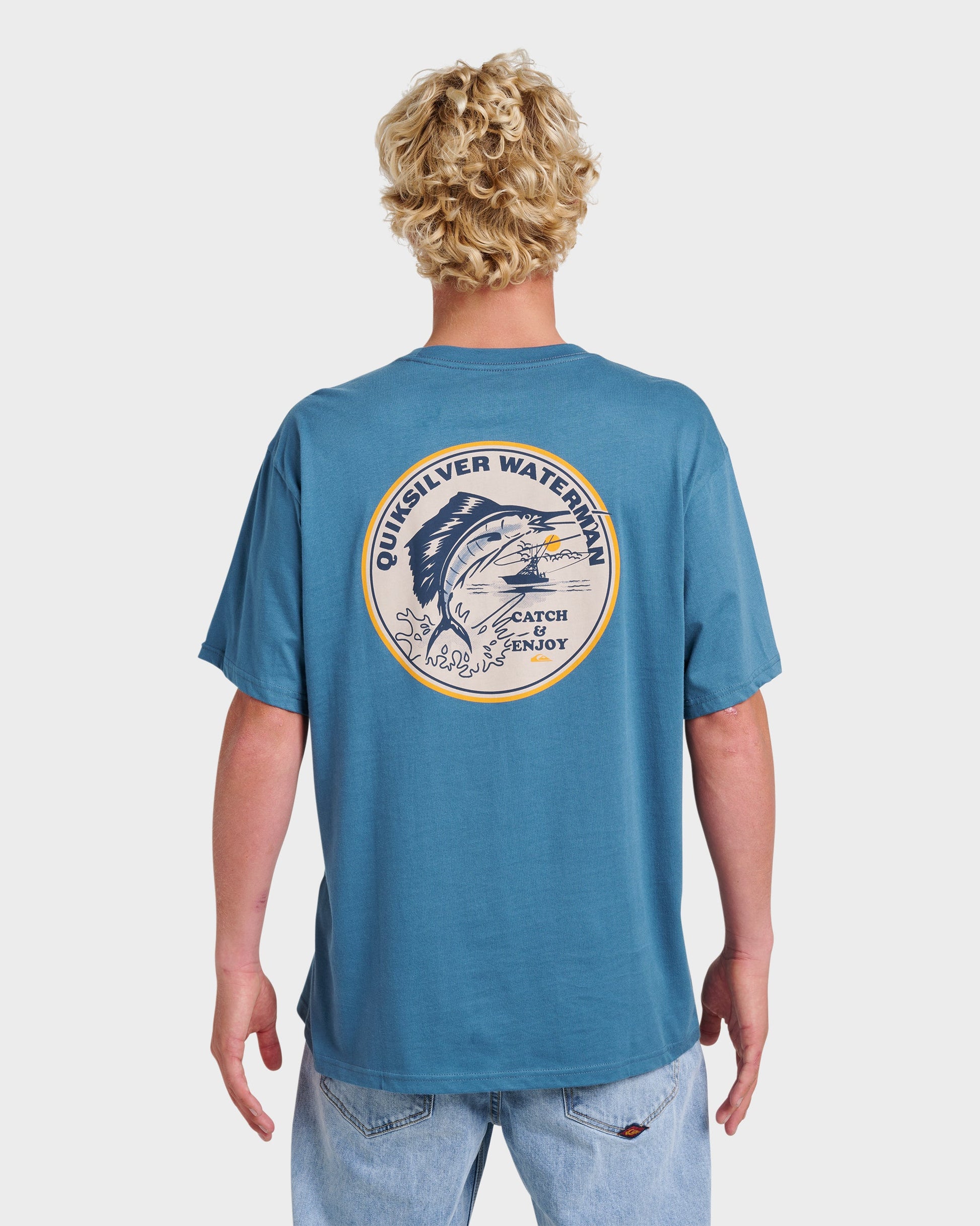 Waterman Catch & Release Classic T-shirt - Real Teal Real Teal Quick Silver