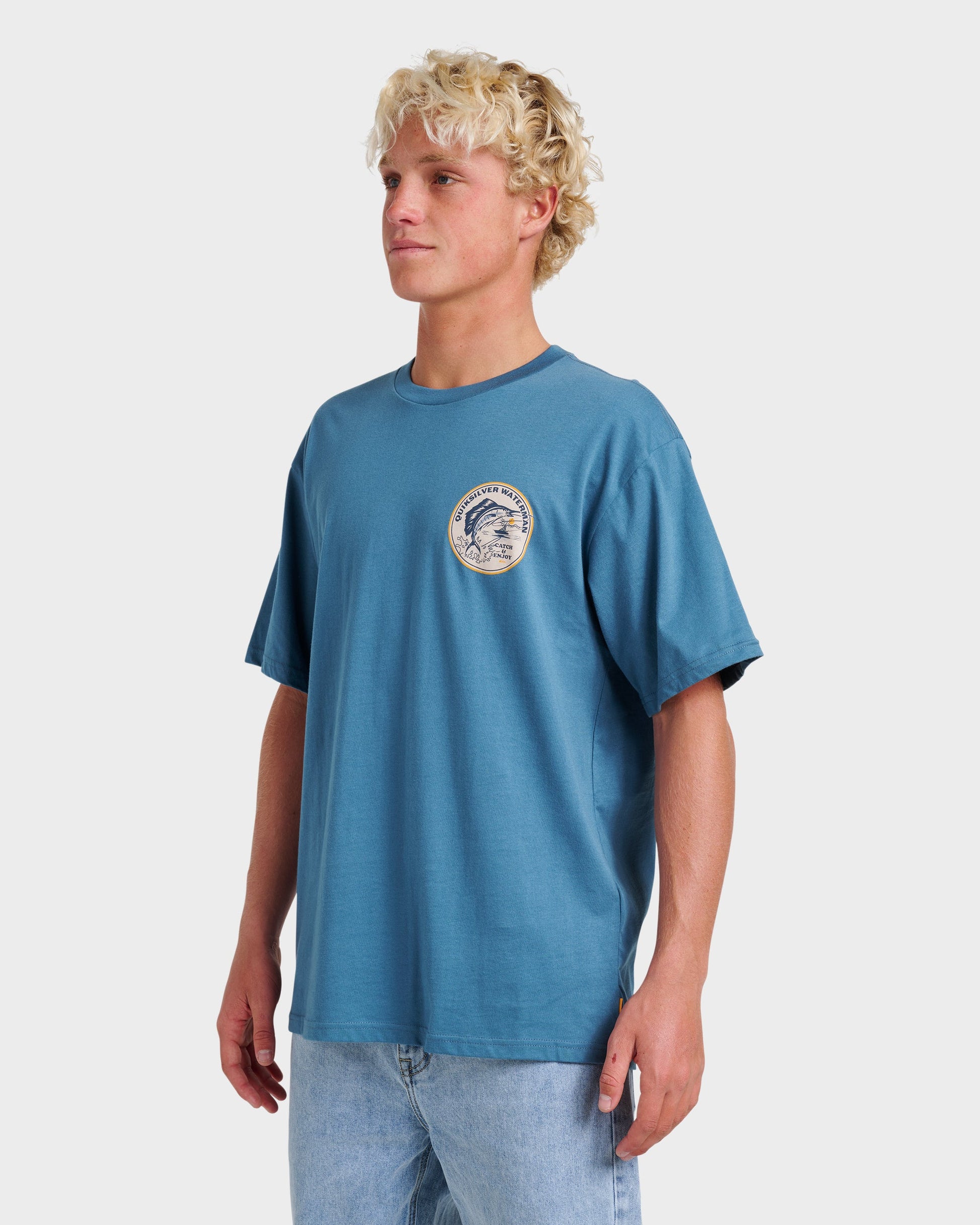Waterman Catch & Release Classic T-shirt - Real Teal Real Teal Quick Silver