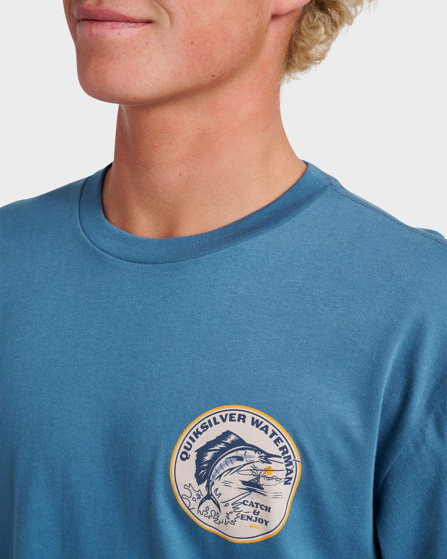 Waterman Catch & Release Classic T-shirt - Real Teal Real Teal Quick Silver