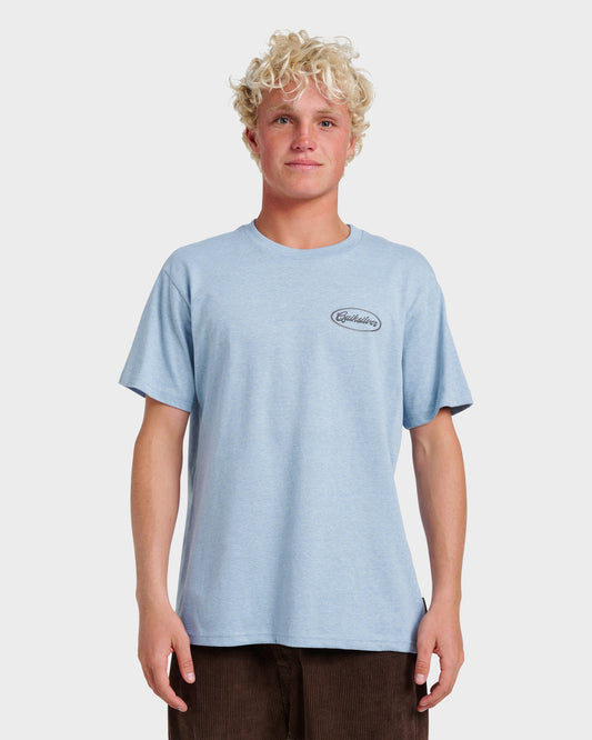 Mechanics Script Classic T-shirt - Ashley Blue Heather Ashley Blue Heather Quick Silver