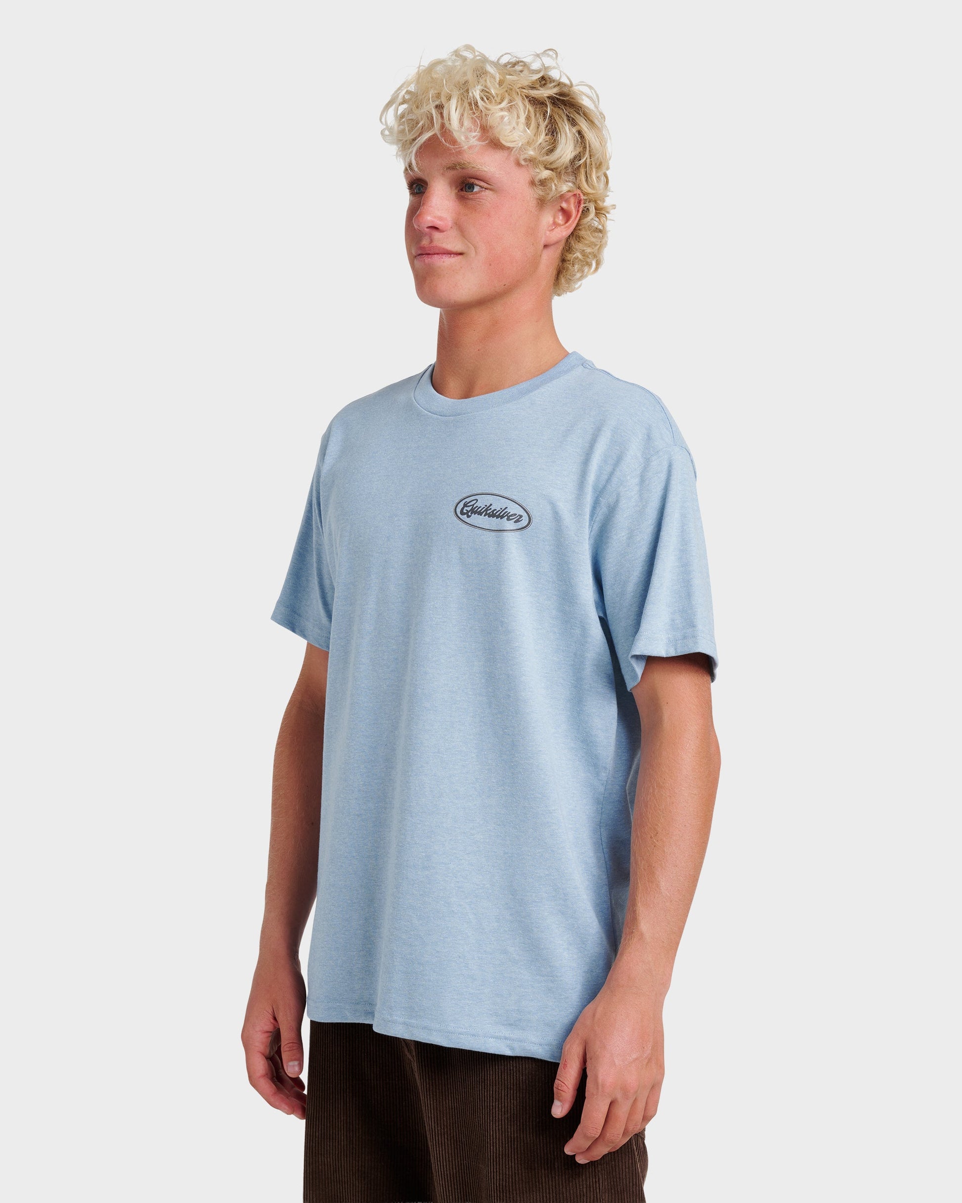 Mechanics Script Classic T-shirt - Ashley Blue Heather Ashley Blue Heather Quick Silver