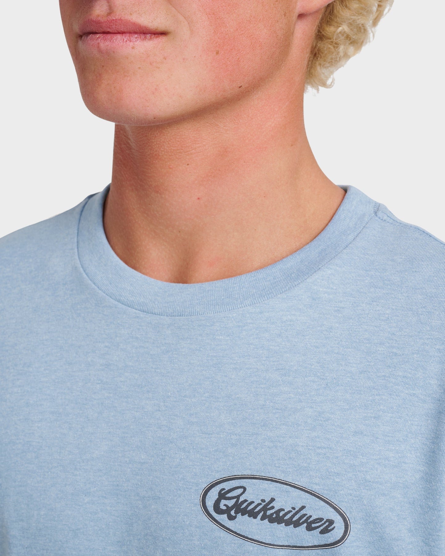 Mechanics Script Classic T-shirt - Ashley Blue Heather Ashley Blue Heather Quick Silver