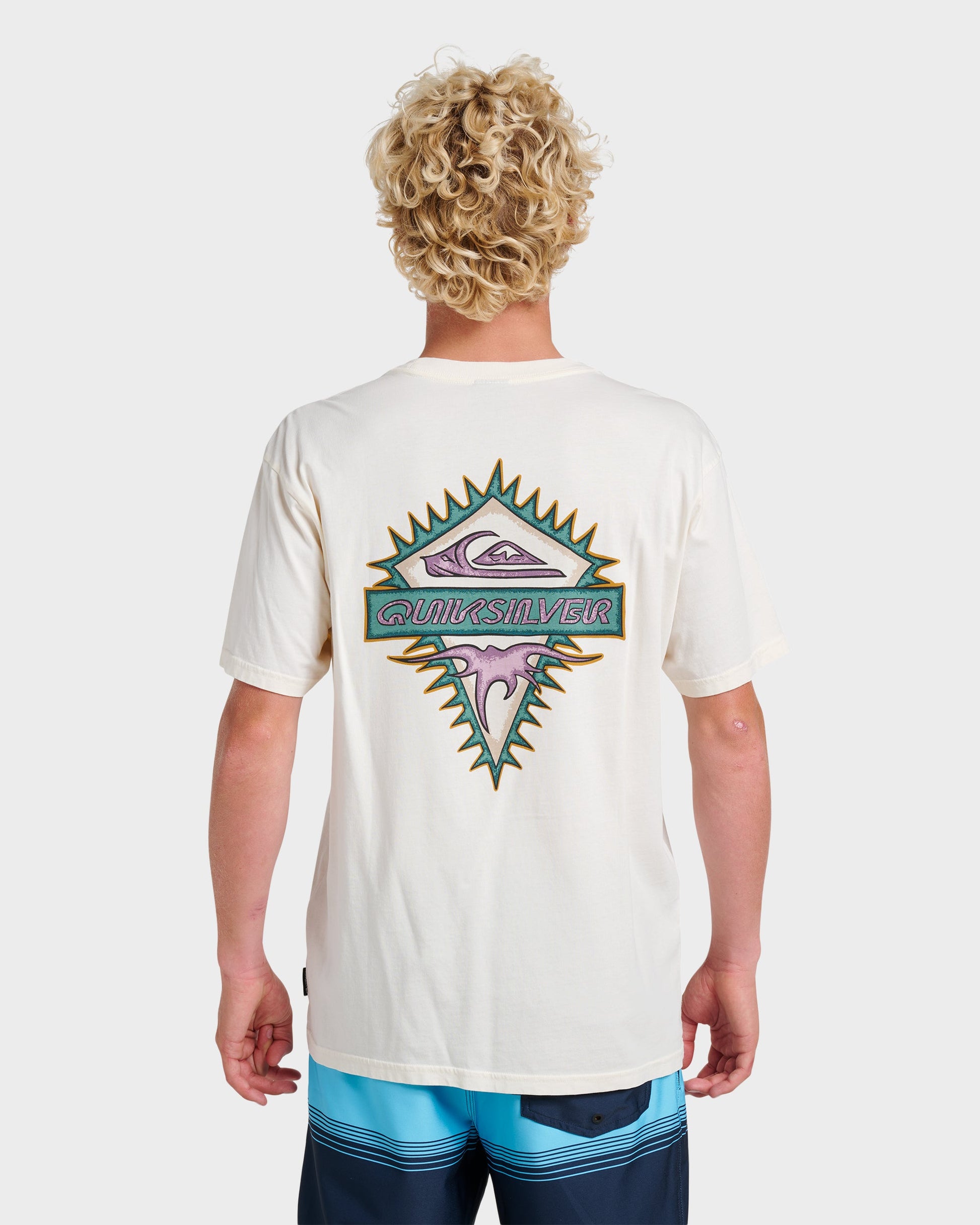 Liberty Spikespigment Dye T-Shirt - Snow White Snow White Quick Silver