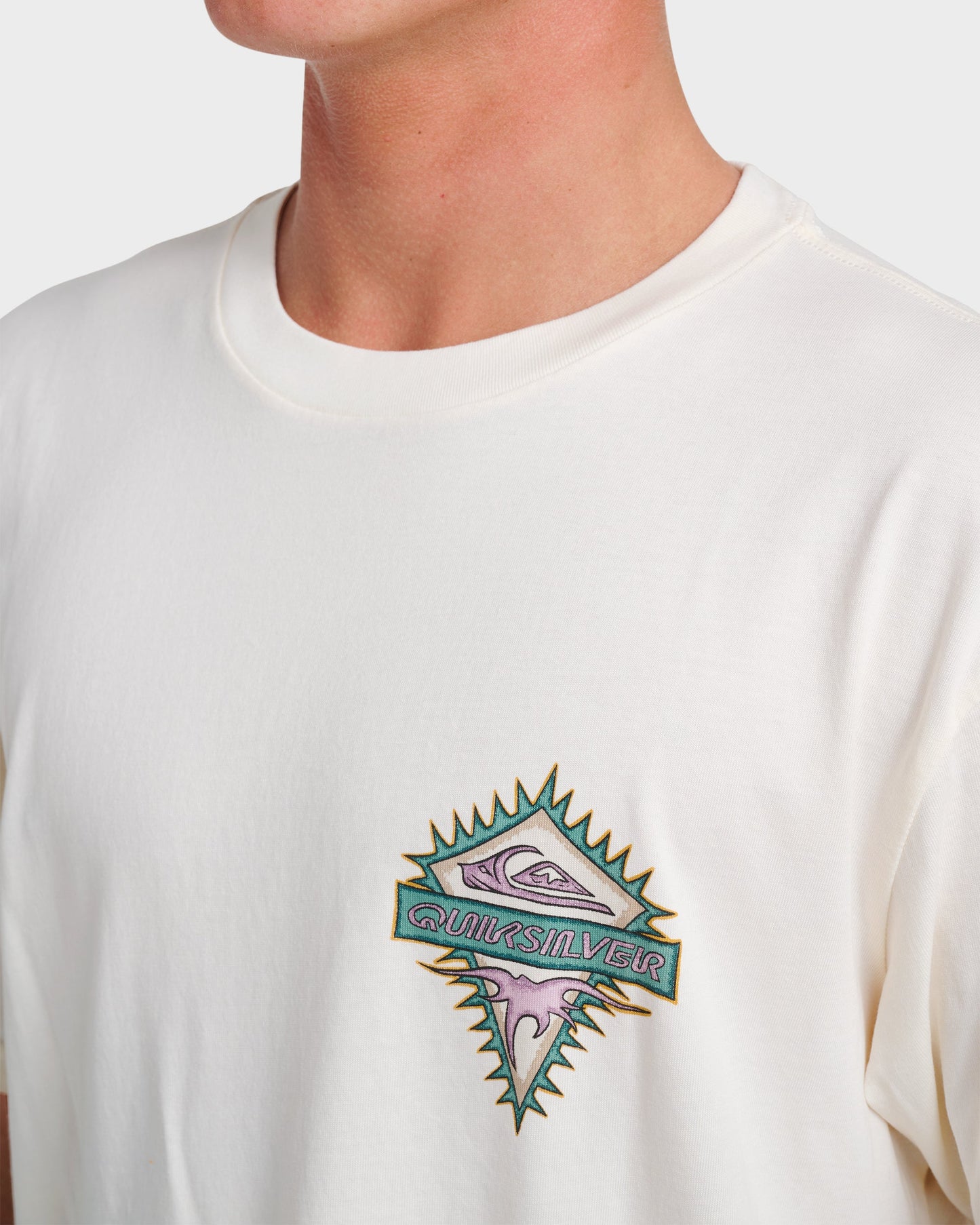 Liberty Spikespigment Dye T-Shirt - Snow White Snow White Quick Silver