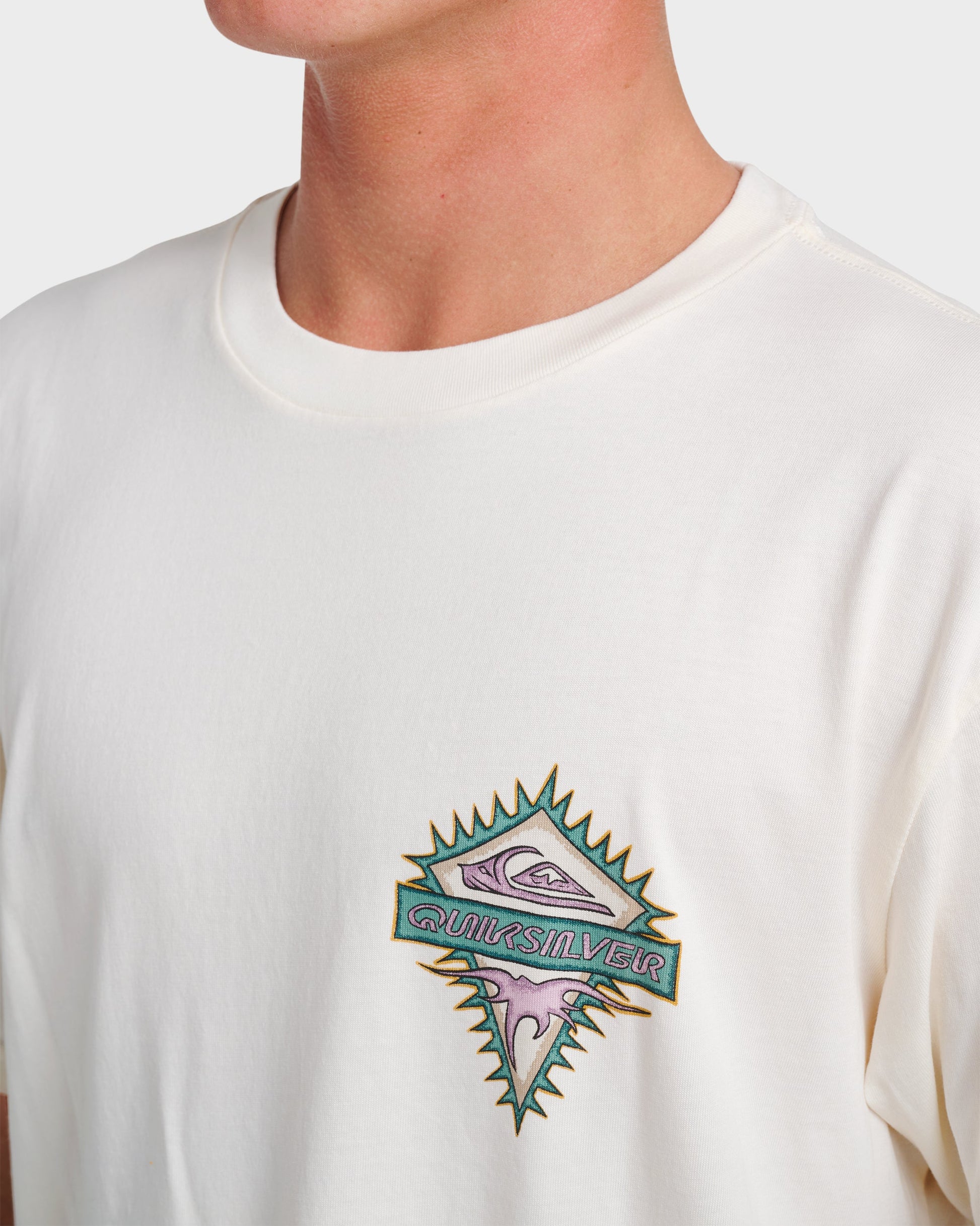 Liberty Spikespigment Dye T-Shirt - Snow White Snow White Quick Silver