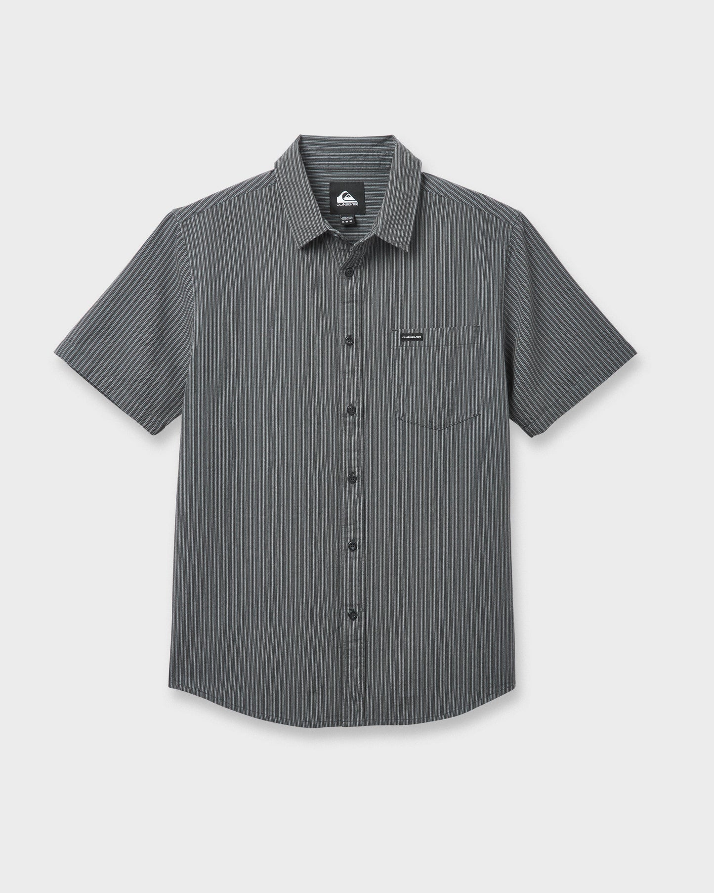 Oxford Stripe Classic Short Sleeve Shirt - Phantom Phantom Quick Silver