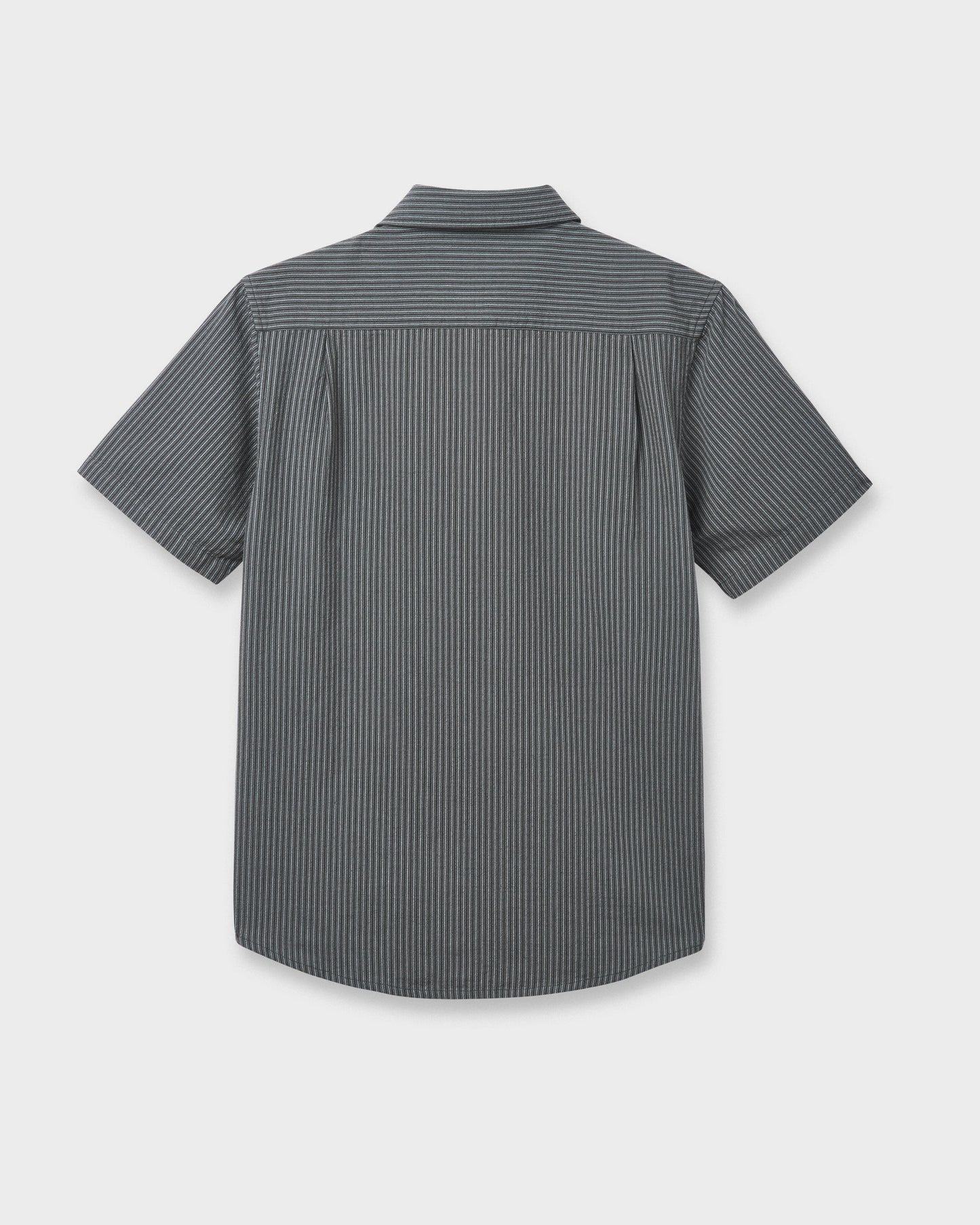 Oxford Stripe Classic Short Sleeve Shirt - Phantom Phantom Quick Silver
