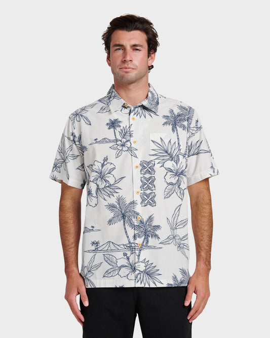Waterman Scenic Drive Shirt - White White Quick Silver
